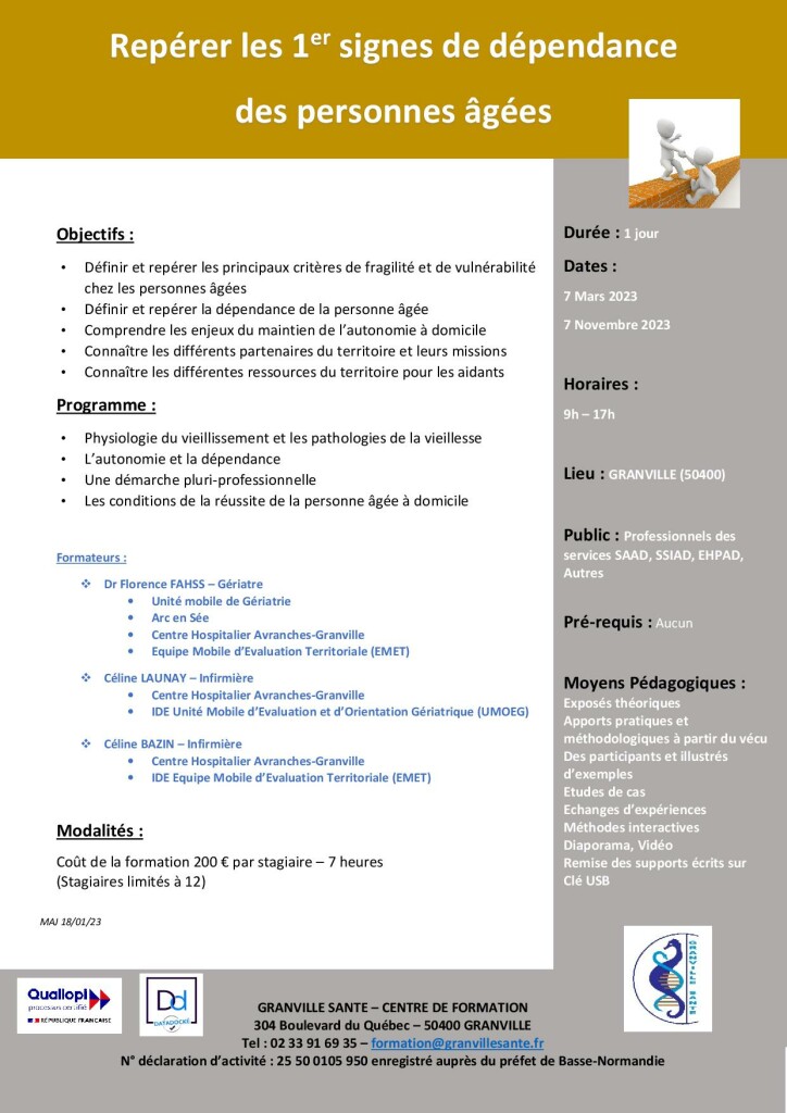 Fiche Péda° Repérer les 1er signes de dépendance des P.A1